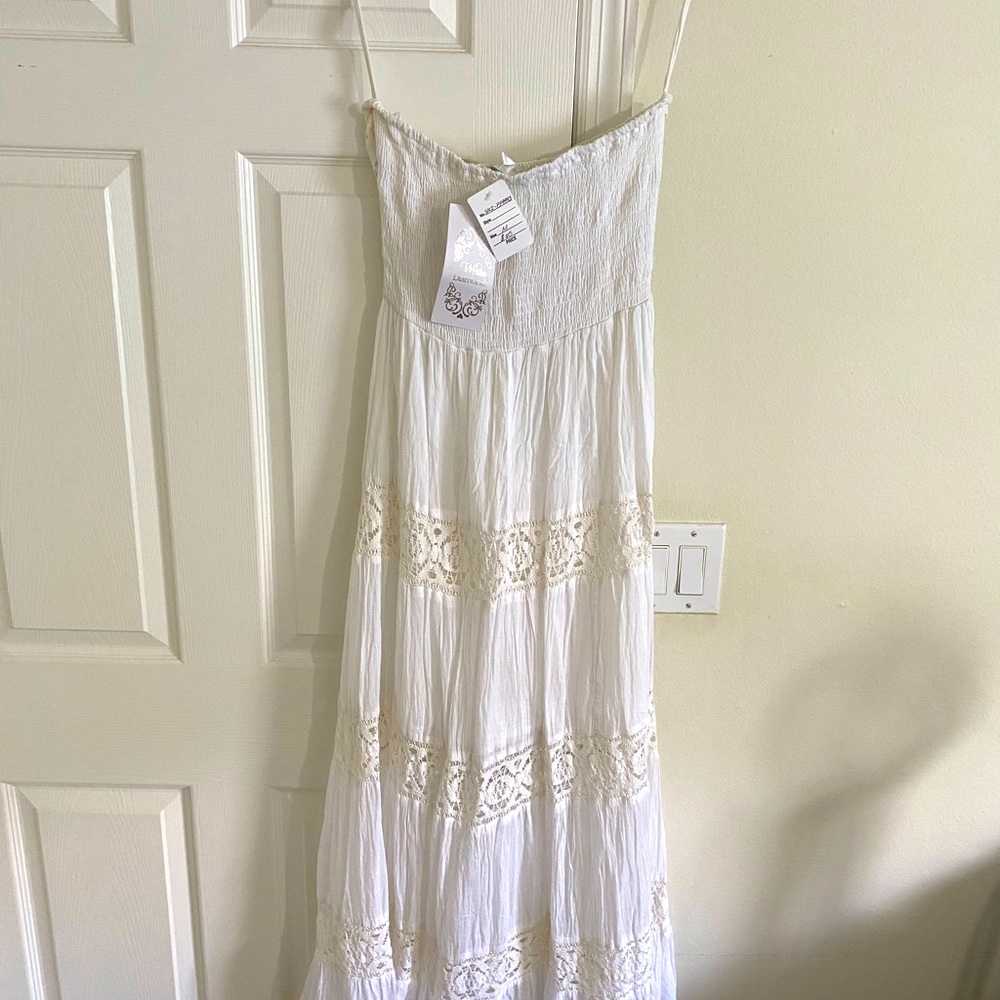 White Diamonds Boho Dress